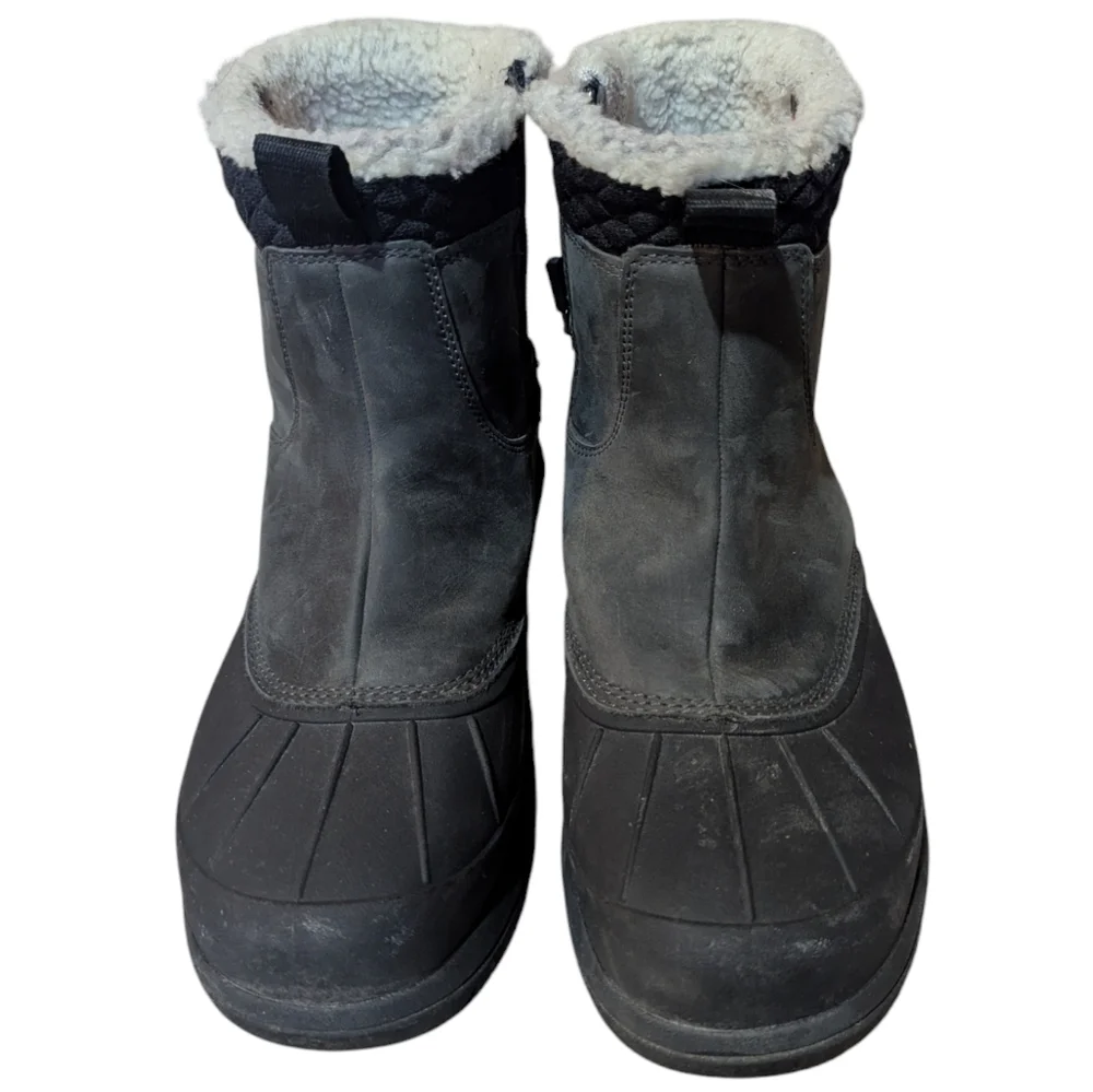 L.L. Bean Storm Chaser Zip 5 Boots Nubuck leather and Faux Sherpa Size 10